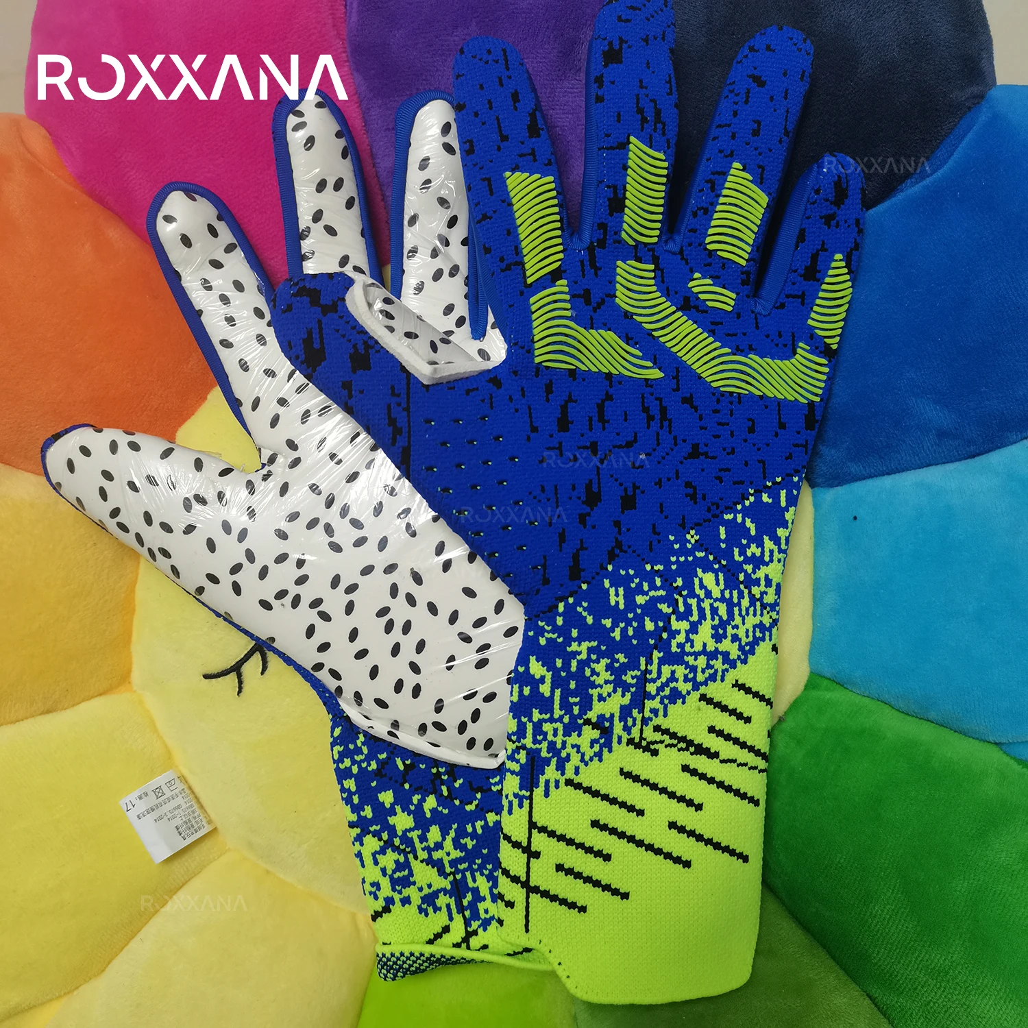 ROXXANA High Performance Professional Protection Game Training Adult Youth Soccer Goalkeepers Full Latex Anti-Slip Wear Gloves