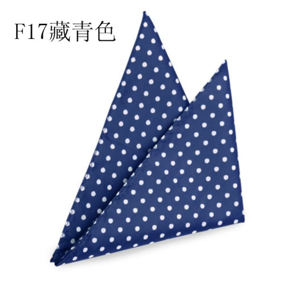 Free Shipping Ikepeibao Hanky Solid polka dots Men's Fashion Pocket Square Handkerchief Wedding Party Handkerchief