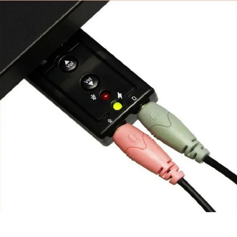 7.1 채널 USB 오디오 사운드 카드, USB 2.0 마이크 스피커 오디오 헤드셋, 3.5mm 잭 변환기, PC 1 개, 신제품
