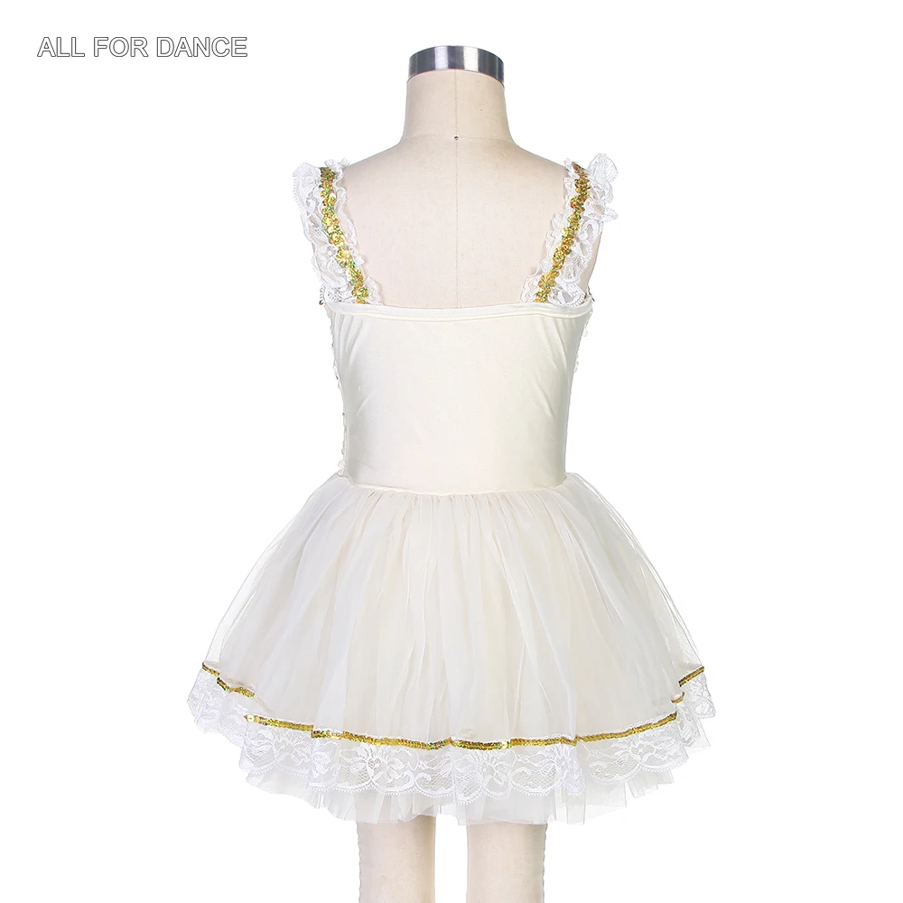 16081 Ivoor Spandex Lijfje Ballet Dans Tutu Voor Kinderen Stage Performance Ballet Dans Kostuum