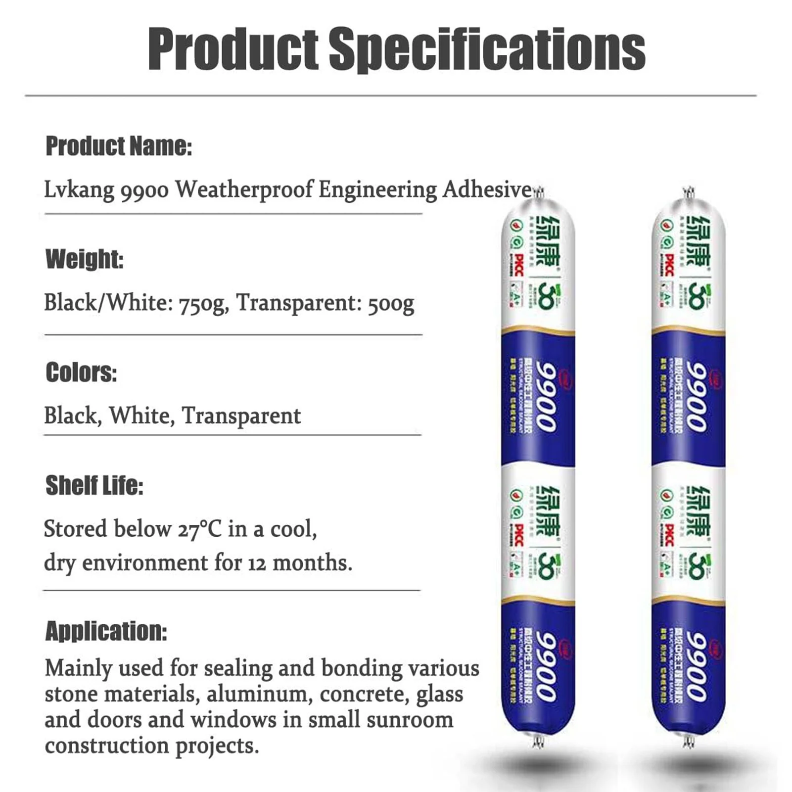 سيليكون مانع التسرب DH-9900 مقاومة درجات الحرارة العالية لسقف الحمام جدار الكراك مقاوم للماء داخلي في الهواء الطلق ختم شفاف دائم
