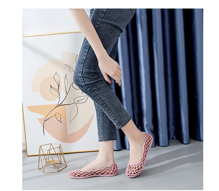 Damen-Netzgewebe-Ballerinas 2026 Sommer Markendesign Hohle Alltagssandalen Bequeme Netz-Strandschuhe – Detail 13