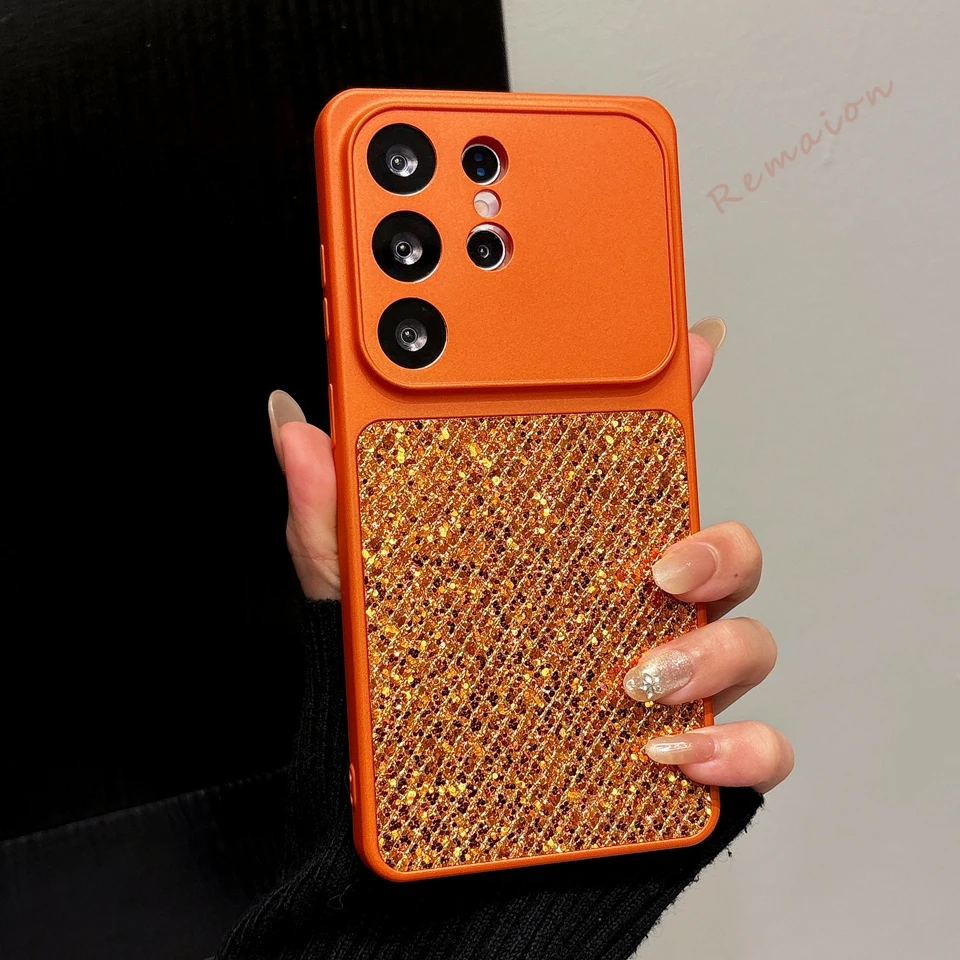 Fashion Magnetic Phone Case for Samsung Galaxy S26 S23 S24 S25 S22 FE Ultra Note 20 Magsafe Bling Bling Glitter Protector Cover