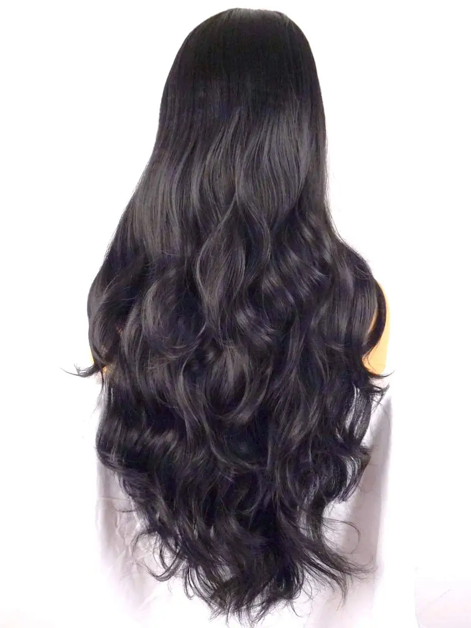 The Witch Yennefer of Vengerberg-Costume Long Noir Naturel pour Femme, Fibre Synthétique, Degré de Chaleur, Partie Latérale