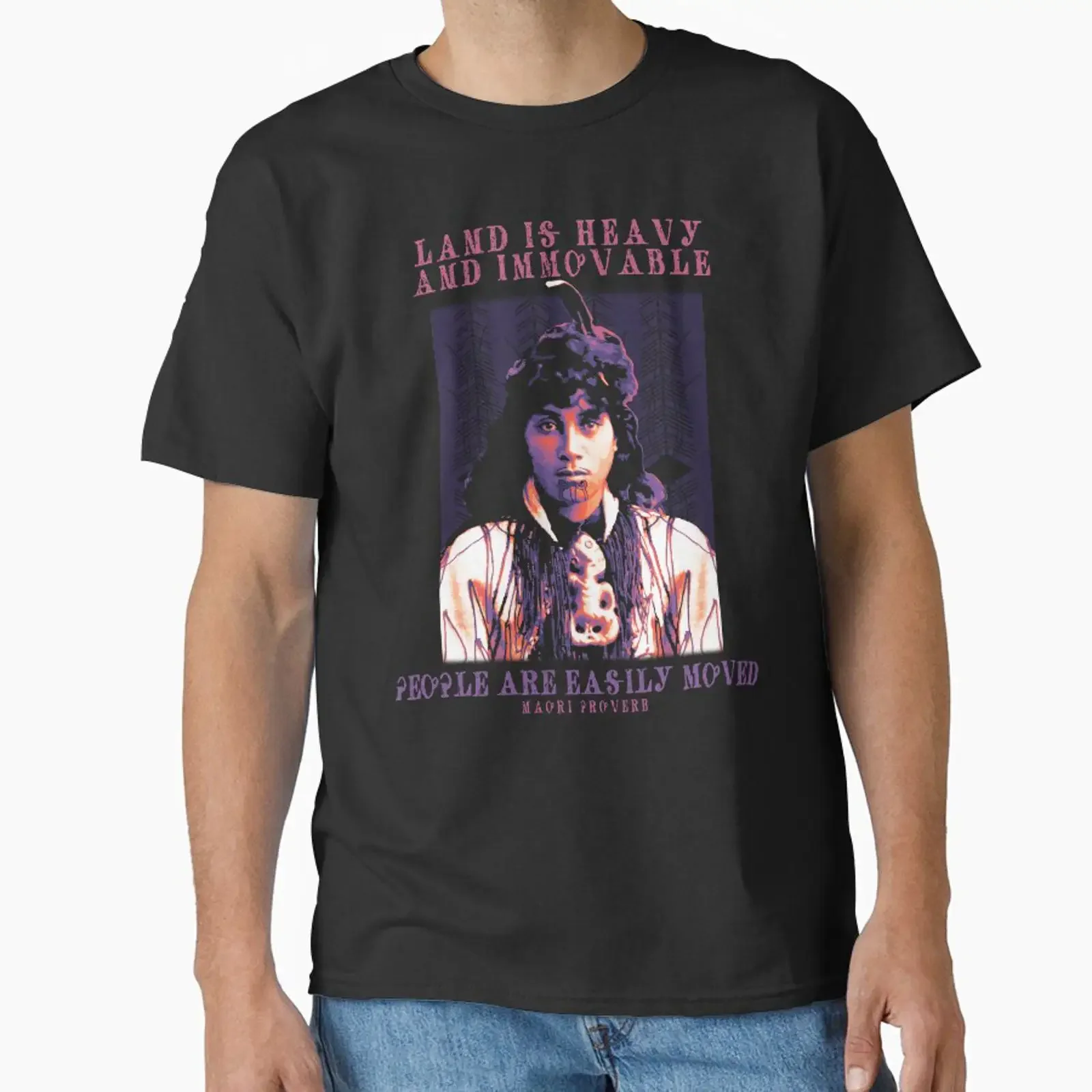 Land Is Heavy And Immovable Maori Proverb Indigenous Cultural New Zealand Kiwi Classic T Shirt vintage Washed Soft streetwear