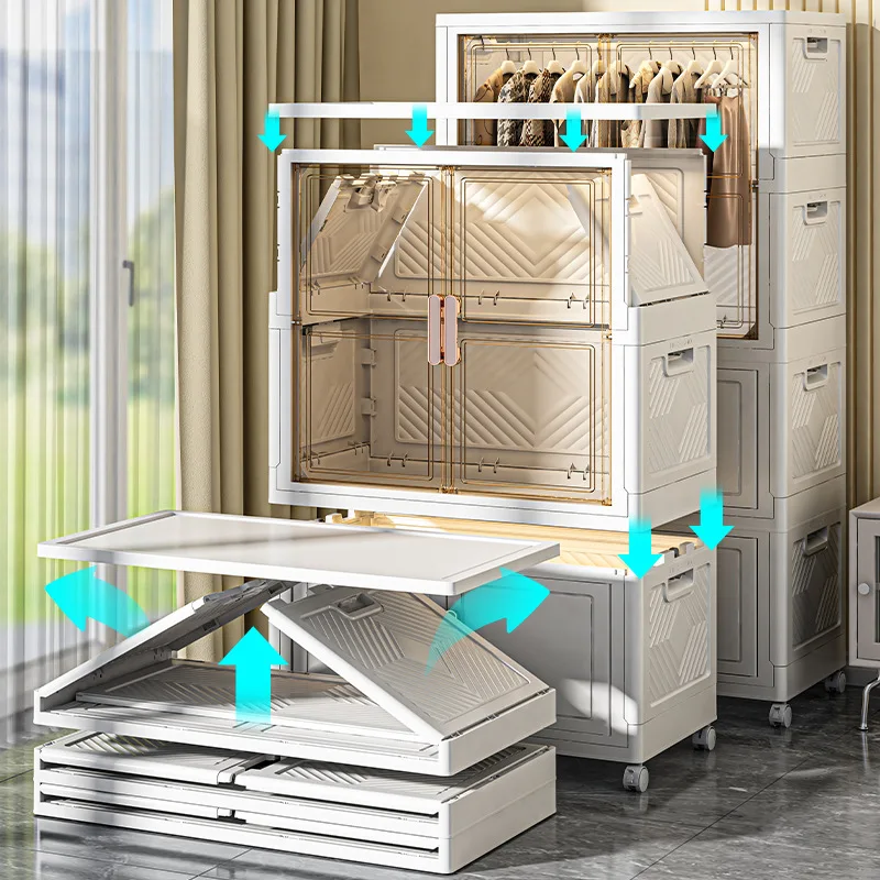 Bedroom Wardrobe Locker Clothes Folding Cabinet