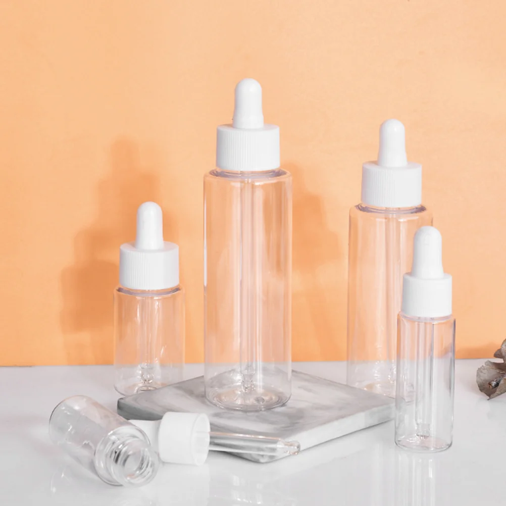 4 Pcs Glass Bottles Eye Droppers for Essential Oils Reusable Juice Mini Vails Clear Simple Sub Empty