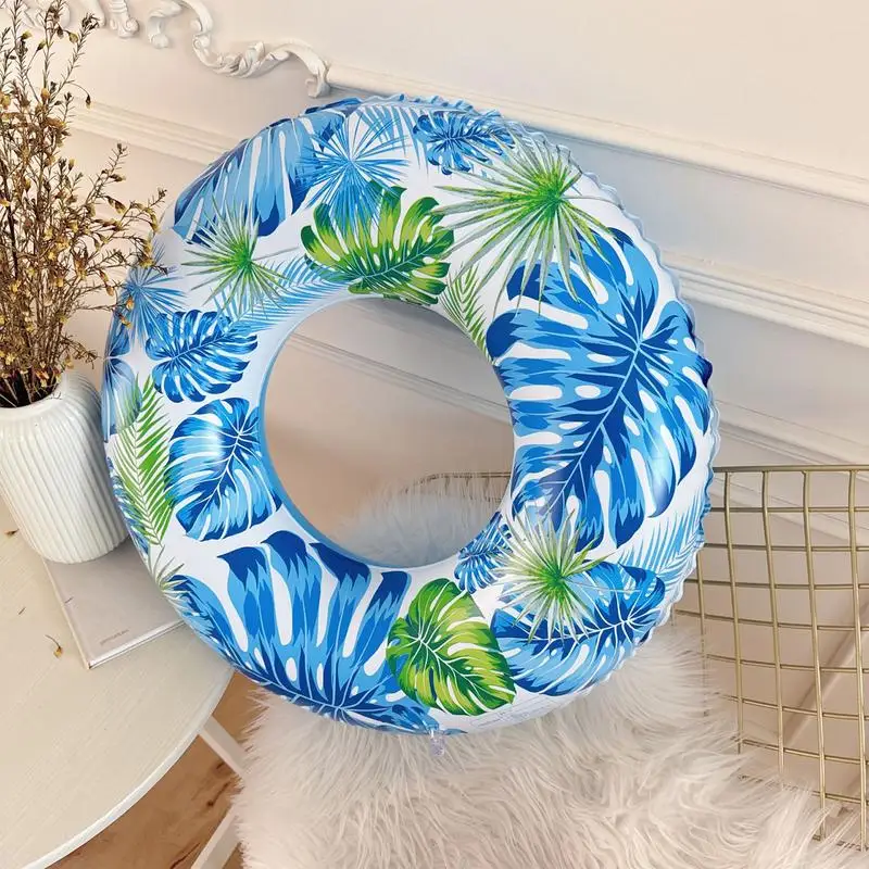 Swimming Pool Safety Ring Leaf Print Design Life Preserver Toddler Swim Ring Life Preserver Swim Ring With Valve For Children's