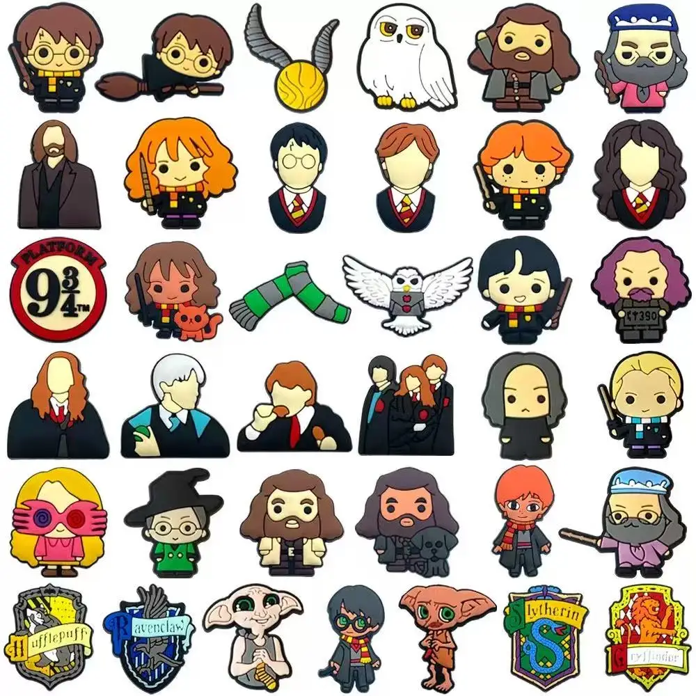 

17/37 шт. Горячие новинки: Шармы для обуви «Гарри Поттер» из ПВХ, аниме-аксессуары для украшения обуви, модные пряжки для сандалий для мальчиков, DIY украшения для запястий