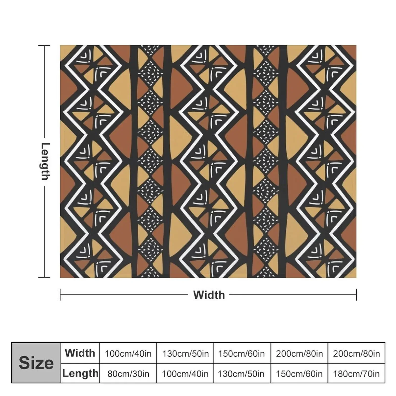 African Mud Cloth Mali Throw Blanket Giant Sofa Camping for winter Summer Blankets