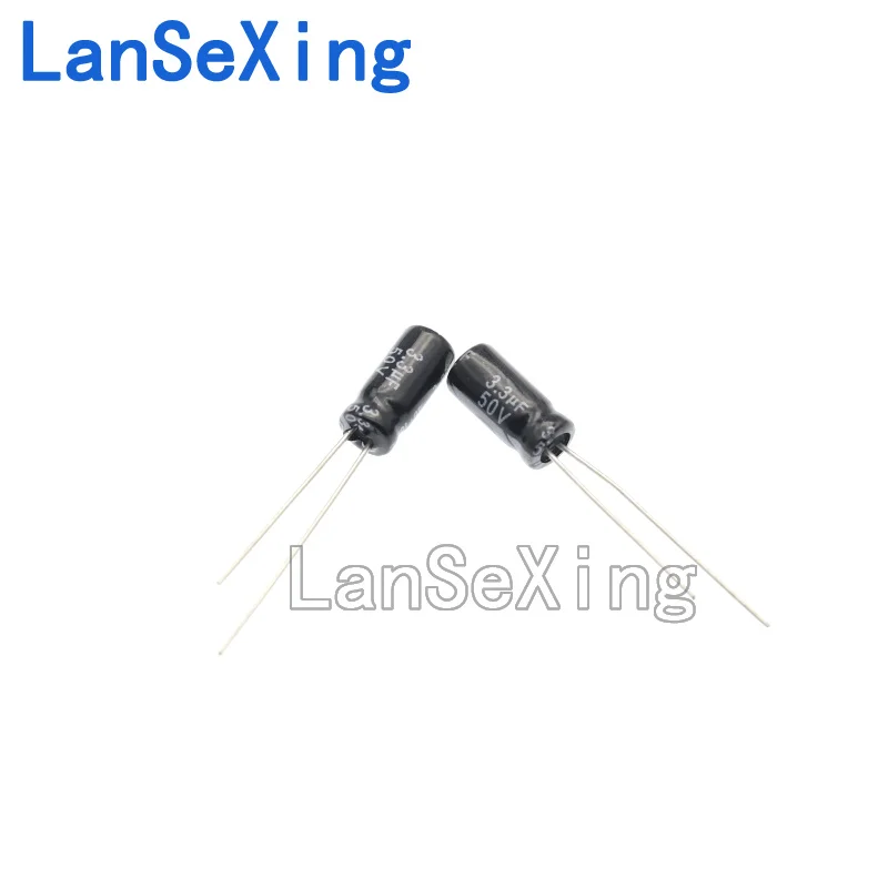 Capacitor Eletrolítico Plug-In Long Life, 50V Volume, 3.3UF, 5x11, 4x7mm, 50V