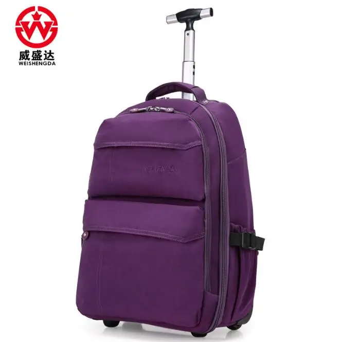 

WEISHENGDA wheeled backpack women carry on hand Luggage bags 21 inch travel Trolley Bags men Rolling backpack Trolley Suitcase
