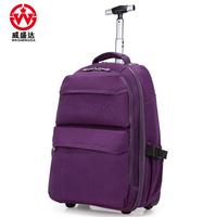 WEISHENGDA wheeled backpack women carry on hand Luggage bags 21 inch travel Trolley Bags men Rolling backpack Trolley Suitcase