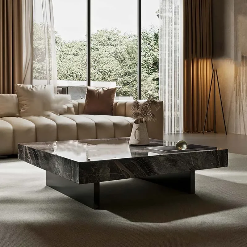 

Aesthetic Simple Side Table Marble Minimalist Luxury Modern Coffee Tables Living Room Korean Couchtisch Postmodern Furniture