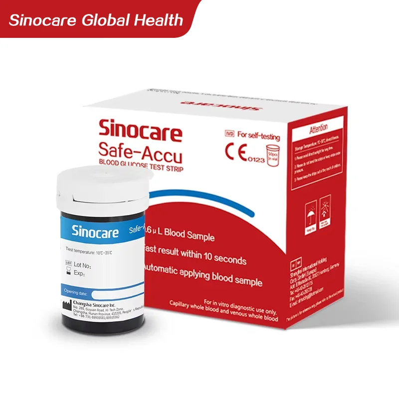 [100pcs] Sinocare Test Strips for Blood Glucose Meter  ( for Safe-Accu only )