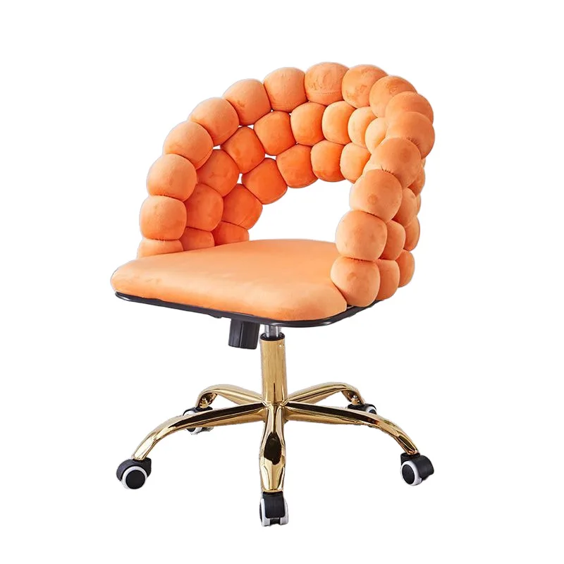 LMM revolving restaurant mobile dining chair color ball seat fabric light luxury modern simplicity