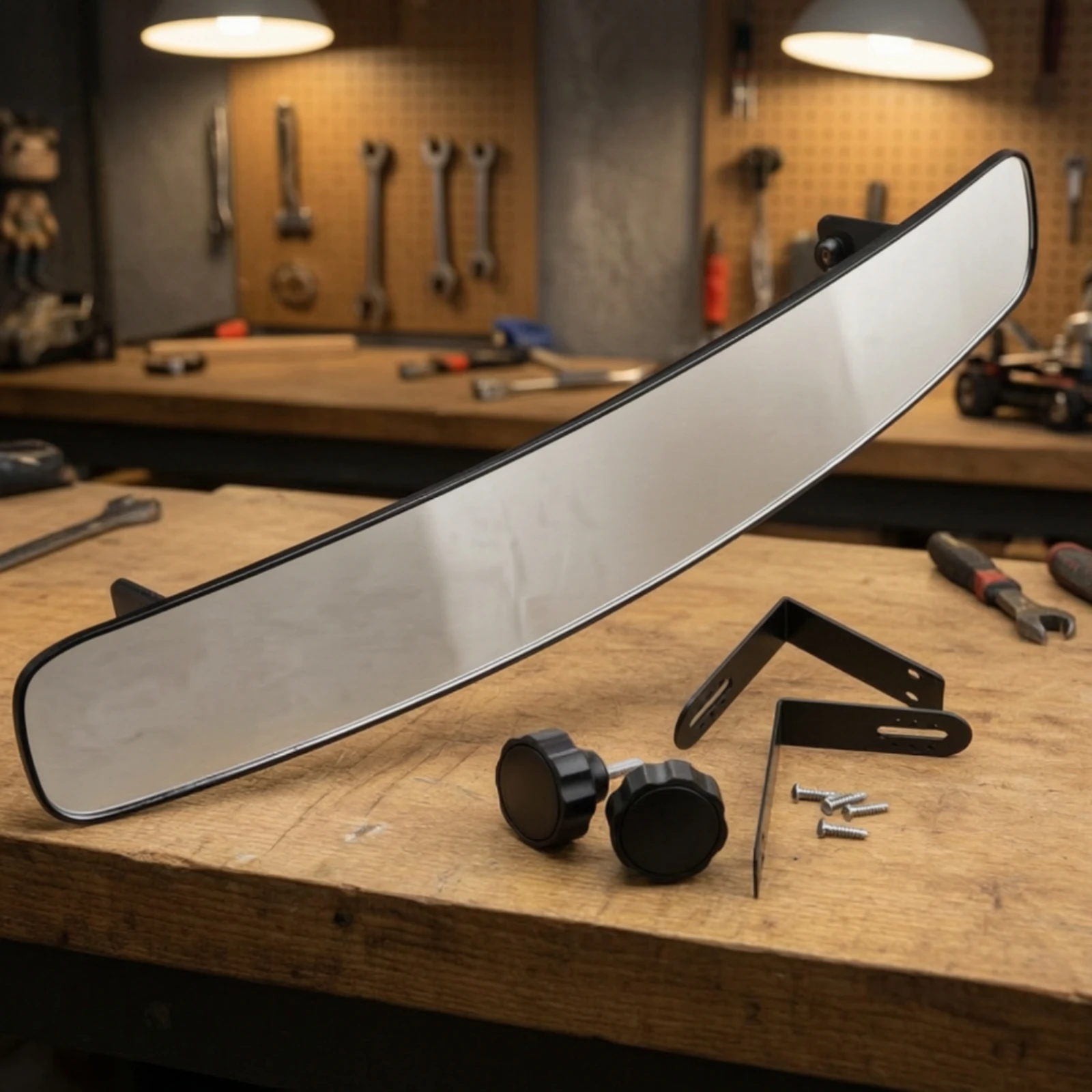 Golf Cart Mirror with Mounting Brackets Blind Identify Reducing Golf Cart Rearview Mirror Easy to Install for Neighborhood Rides