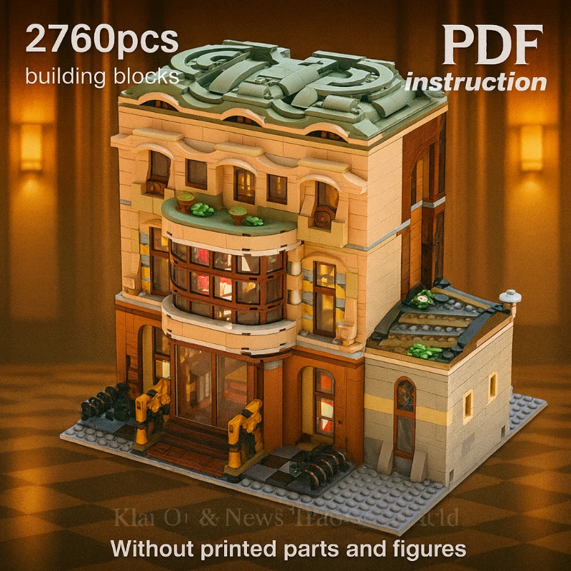 Bloques DIY montaje Modular casa de huéspedes modelo de construcción creativo conjunto de bloques de construcción colección de arquitectura juguetes educativos regalo