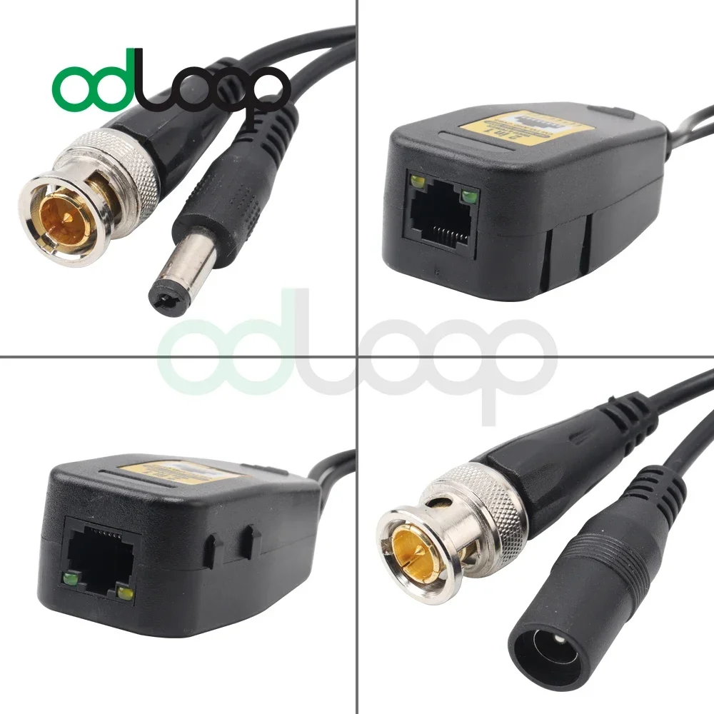 2 in1 1-CH Passive Video และ Power Transmitter HD CVI TVI AHD CVBS เกียร์ป้องกันไฟกระชาก 4K 8MP
