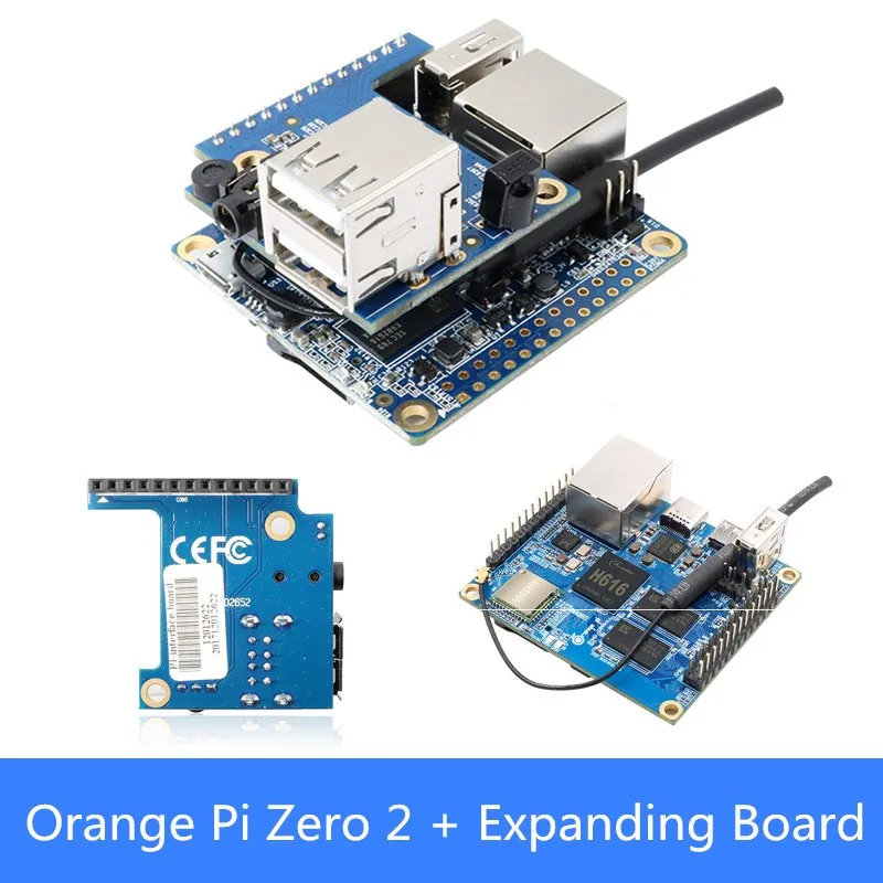 Orange Pi Zero 2 1 go RAM, avec Allwinner H616 Chip Support BT Wif Run Android 10 Ubuntu, boîtier optionnel pour carte unique OS