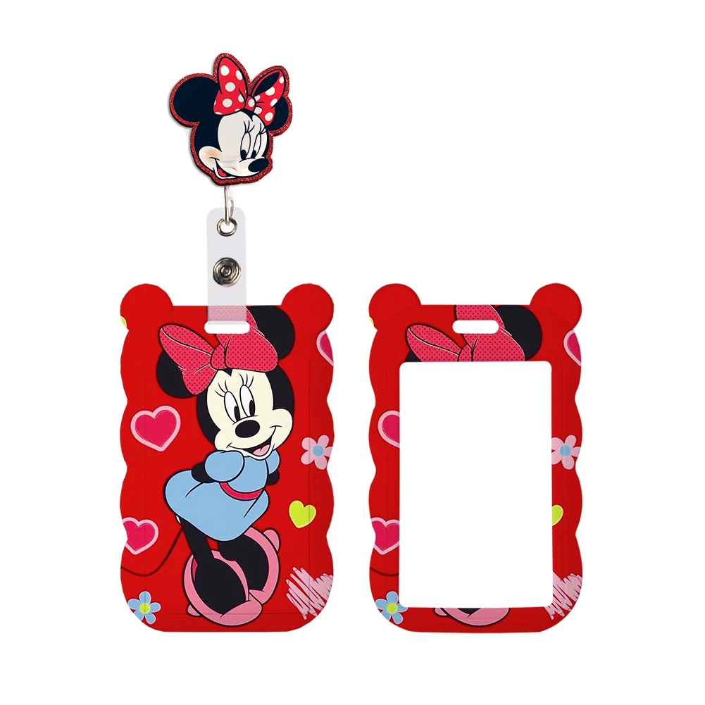 Disney Mickey Minnie Lanyards Schlüsselanhänger Niedlicher Ausweishalter Ausweis Kreditkarte Pass Hängeseil Lanyard für Schlüssel Zubehör Geschenke