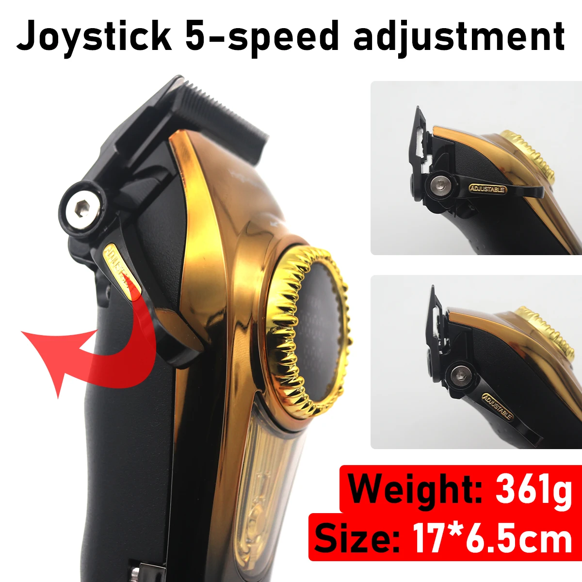 9000 دورة في الدقيقة 10 واط Kemei KM-1691 مقص الشعر المهنية للرجال LED عرض دوران تعديل آلة قطع الشعر الشعر المتقلب