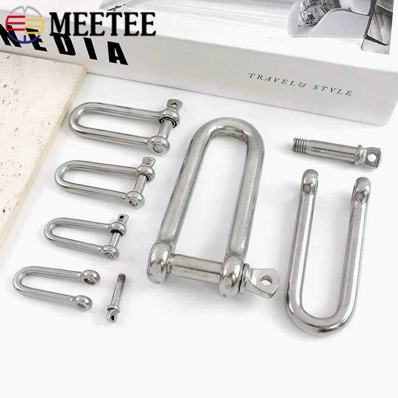 

2-5Pcs 304 Stainless Steel Extended D Ring Buckle Outdoor Backpack Detachable Buckles Paracord Bag Adjust Clasp DIY Accessories