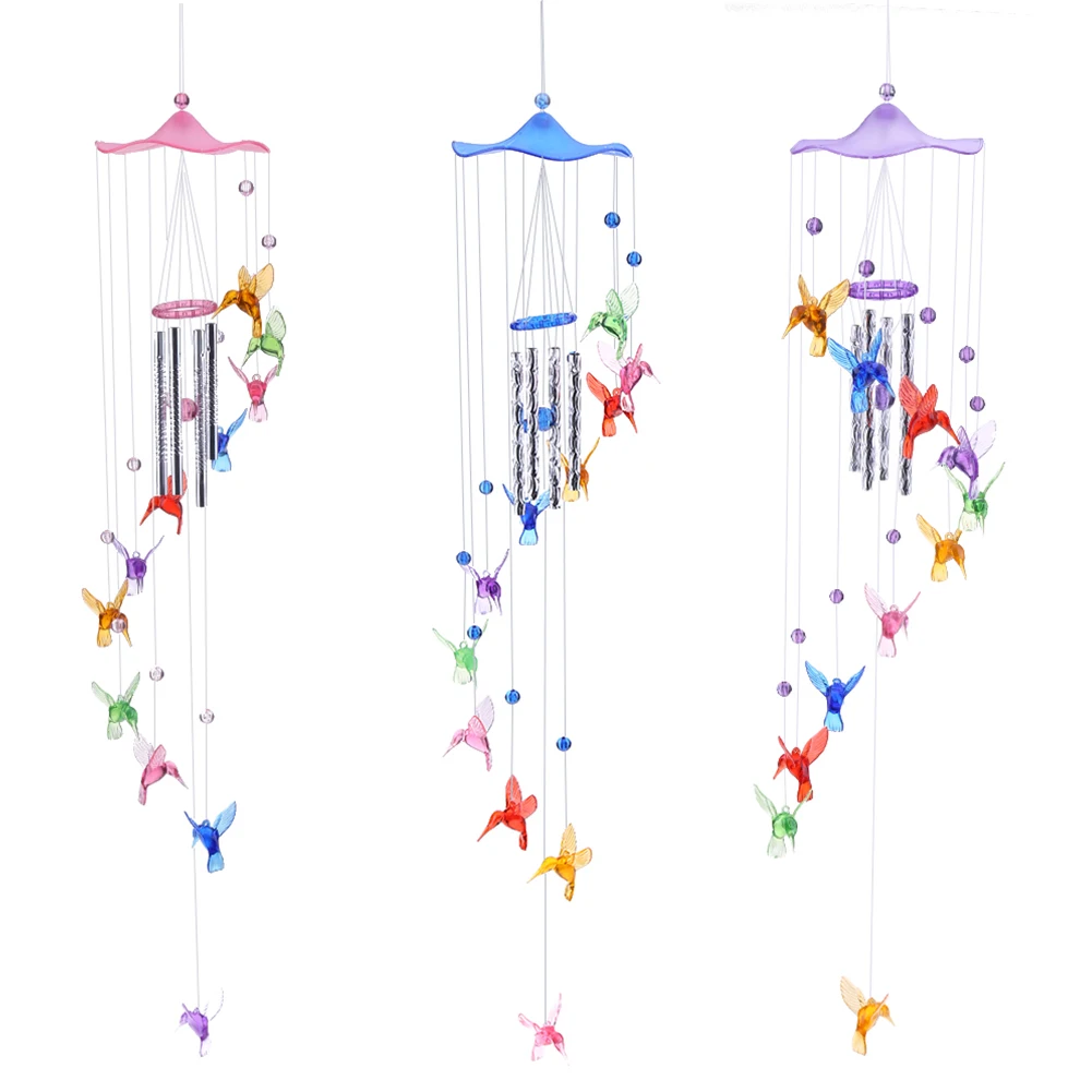Hummingbird Windchime Charms Handmade Courtyard Decorative Windbell Pendants Art Crafts Ornaments Birthday Gifts Home Decoration