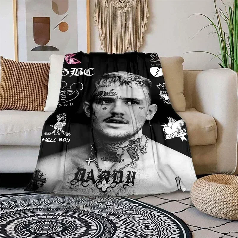 Satanic Cry Baby Lil Peep Flannel Blanket  , Soft Fluffy Warm Sofa Bed Throw Blanket More Size，fans warm gifts