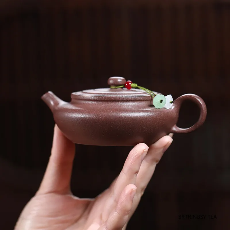 

Chinese Yixing Purple Clay Teapots Tradition Household Handmade Tea Pot Raw Ore Zisha Tea Set Beauty Tea Infuser Kettle 140ml
