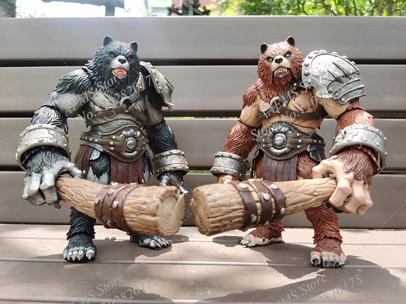 Memory TOYS 22cm Fantasy Ancient Warcraft Broken Claw Bear Warrior Druid For Soldier Action Figure Collection Hobbies