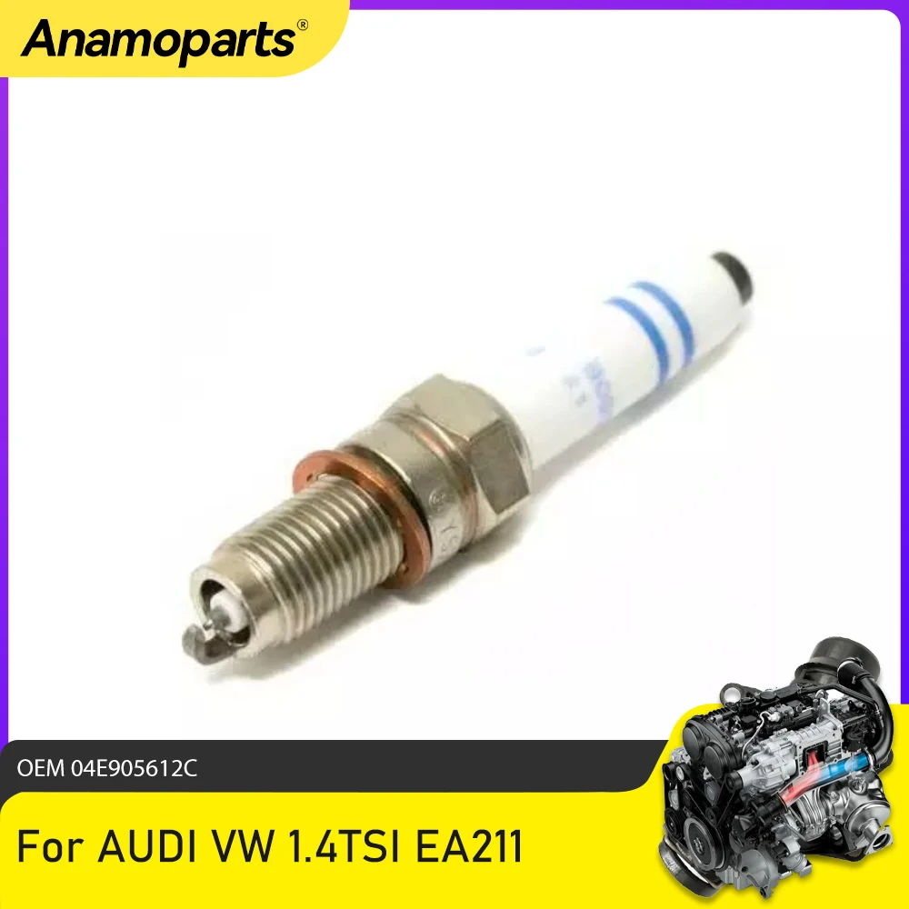 Spark Plug For AUDI A1 A3 VW Jetta Passat 1.4TSI EA211 04E905612C