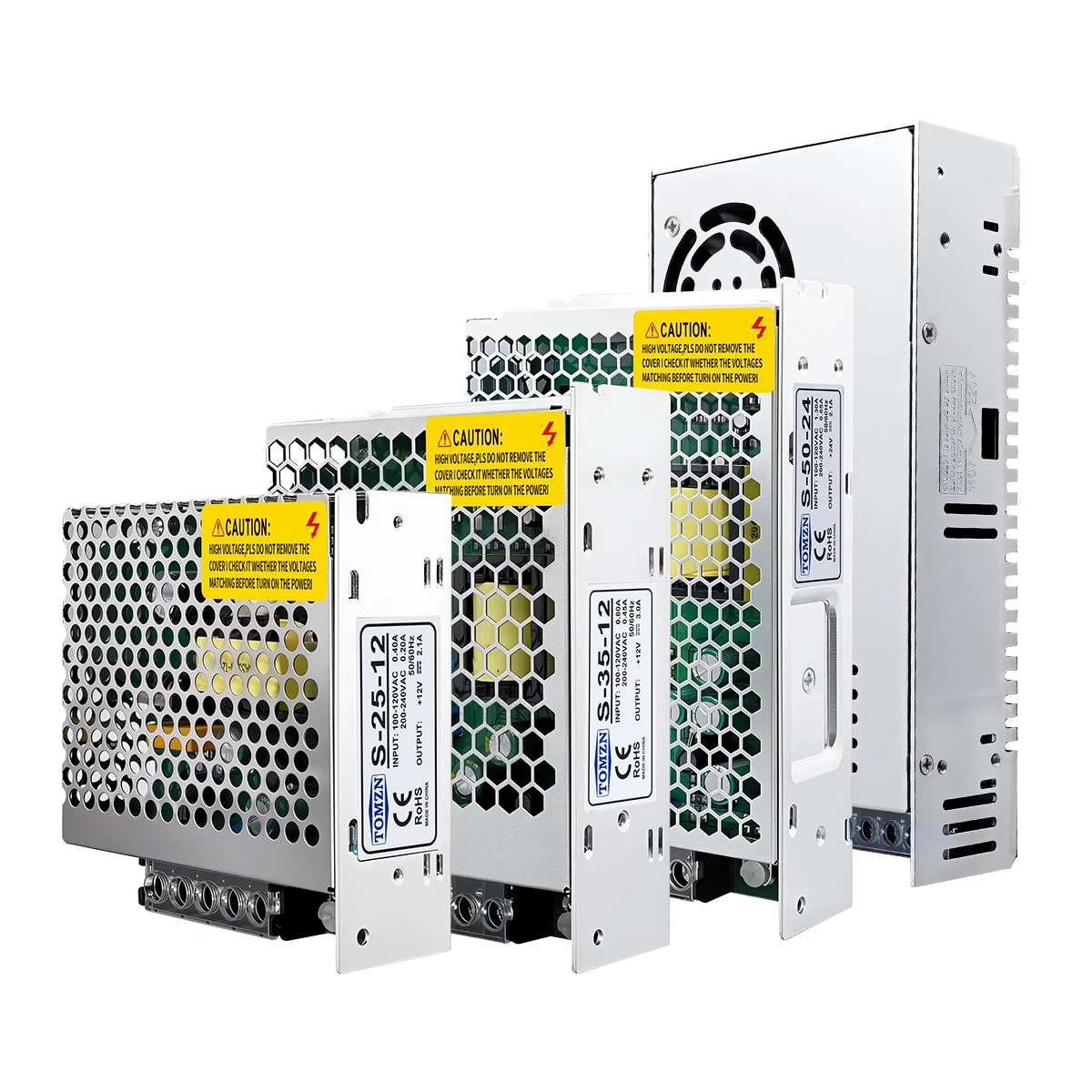 TOMZN AC To DC S-25W 35W 50W 60W 75W 100W 120W 145W 180W 200W 250W 350W 400W Single Output Switching Power Supply Output 12V 24V