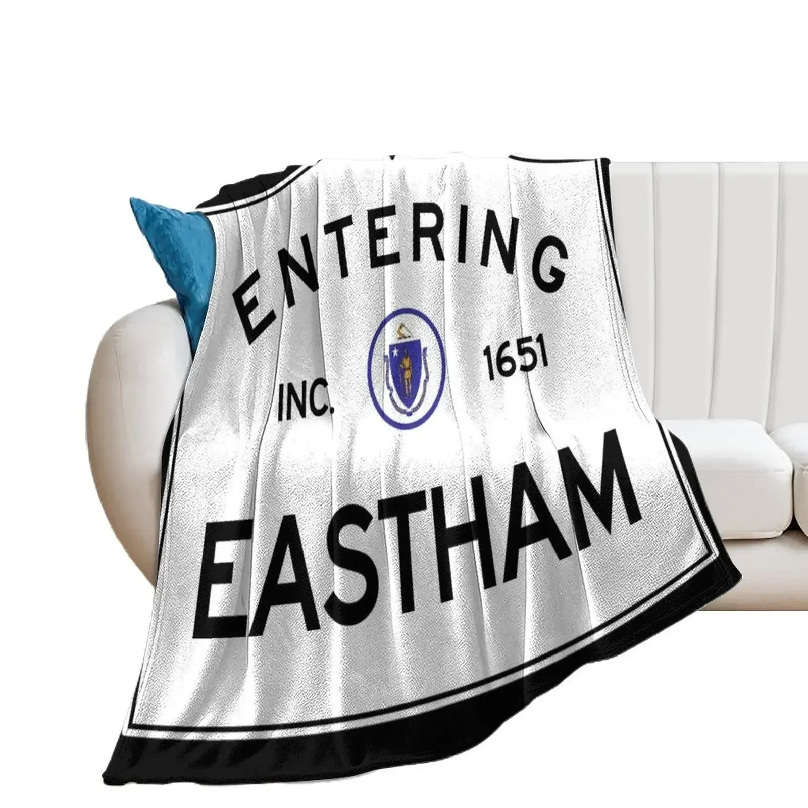 

Entering Eastham Massachusetts - Commonwealth of Massachusetts Road Sign Throw Blanket Soft cosplay anime Blankets