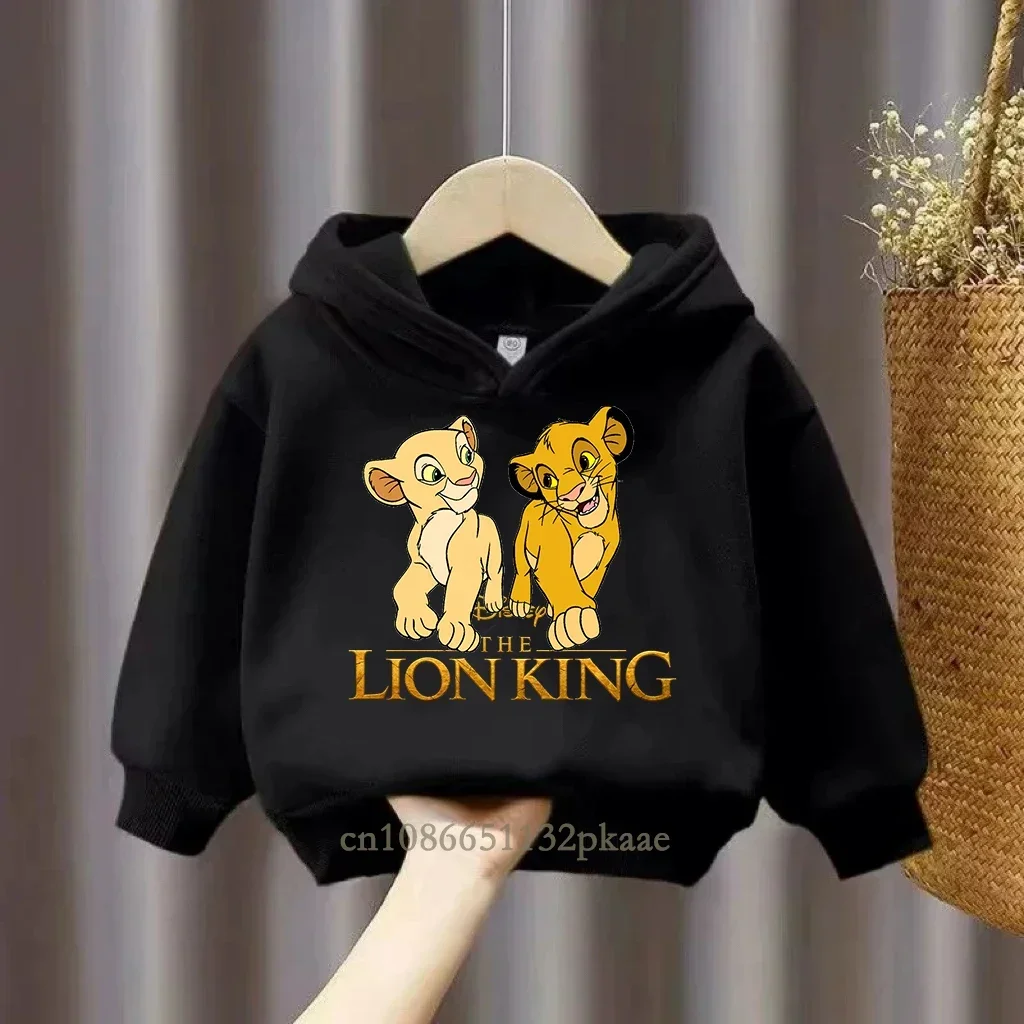 

Disney The Lion King Children's Hoodie Kids Spring Autumn Casual Fashion Sweatshirt Disney Anime Boys Girls Pullover Hoodie Tops