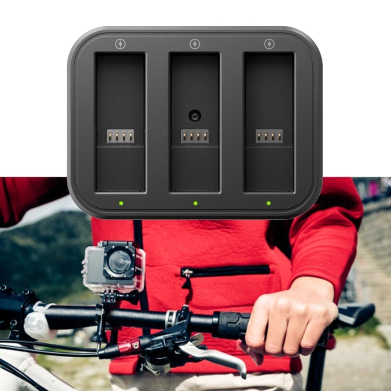 360 액션 카메라 배터리용 배터리 어댑터 허브 고속 충전 슬롯 3개