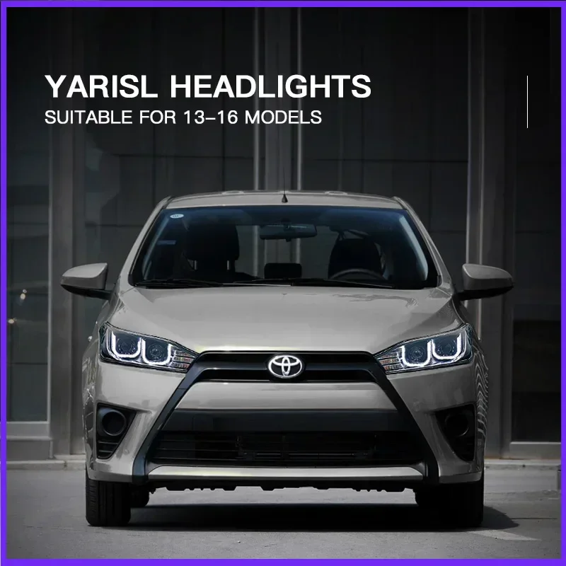 

Car LED Headlight Light Assemblies For Toyota Yaris 2013-2016 Auto Fog DRL Brake Turn Signal Lamp Plug and Play