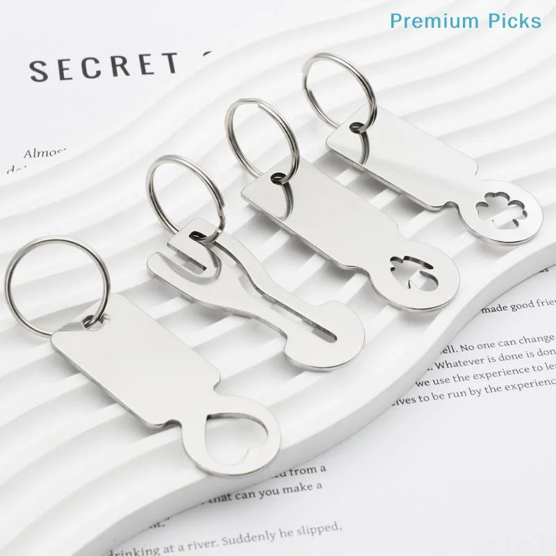 Reusable Shopping Cart Trolley Token Keychain Stainless Steel Durable for Grocery Store Supermarket Daily Shopping Use 1pcs
