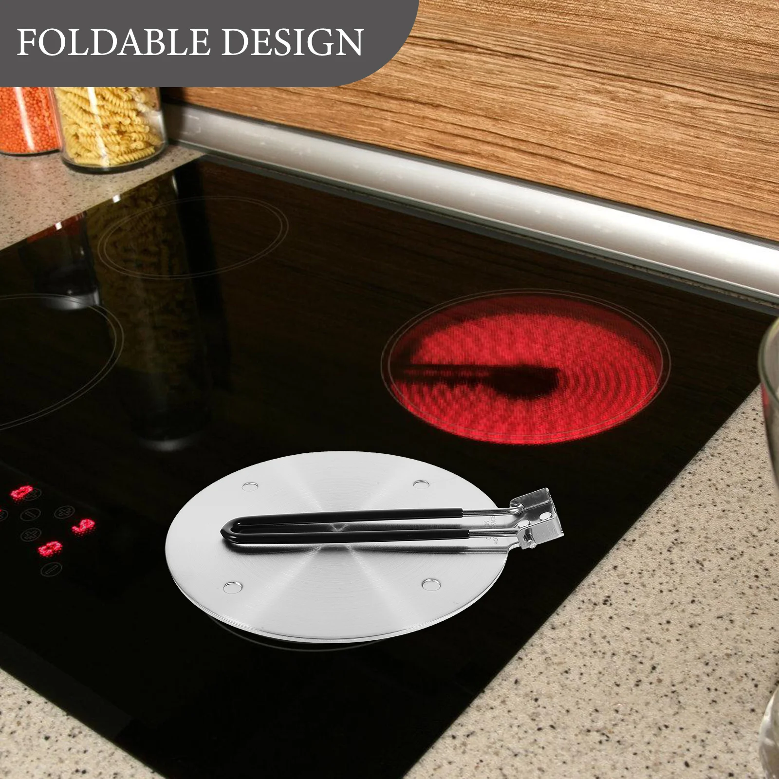

Foldable Heat Diffuser Plate Stainless Steel Aluminum Alloy Thickened Induction Adapter for Gas Stove Coffee Milk Cooking