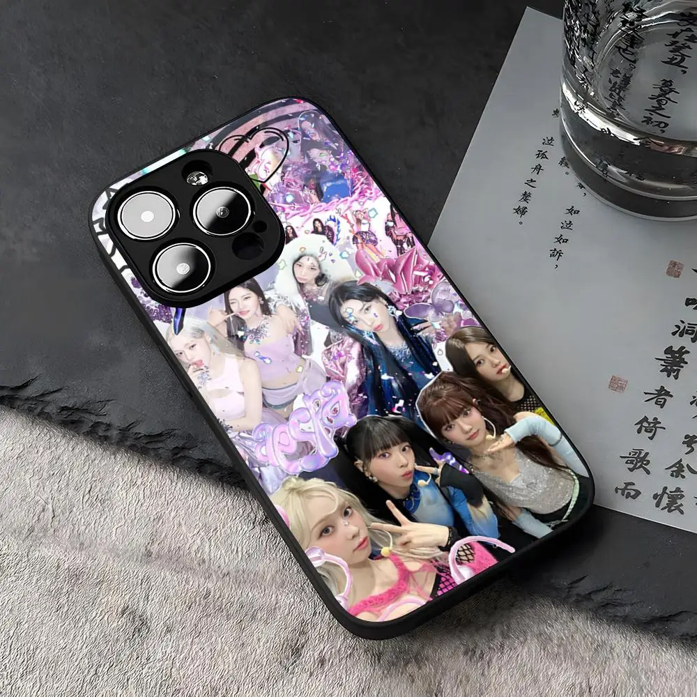 AA-Aespas K-pop Girl Group Чехол для телефона из закаленного стекла для IPhone 16, 13, 14, 12, 15, 11 Pro Max Plus Mini X XR SE2020 Coque AA-Aespas K-pop Girl Group Чехол для телефона из закаленного стекла для IPhone 16, 13, 14, 12, 15, 11 Pro Max Plus Mini X XR SE2020 Coque