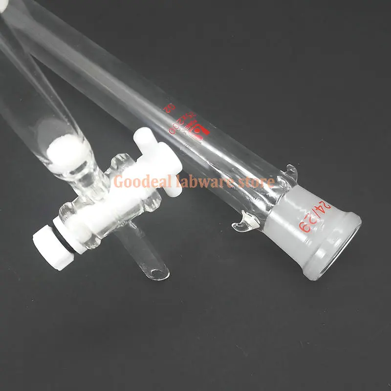 1pcs Chromatography Column with PTFE Piston,Lab chromatographic column with Sand Core,Standard Mouth 24#
