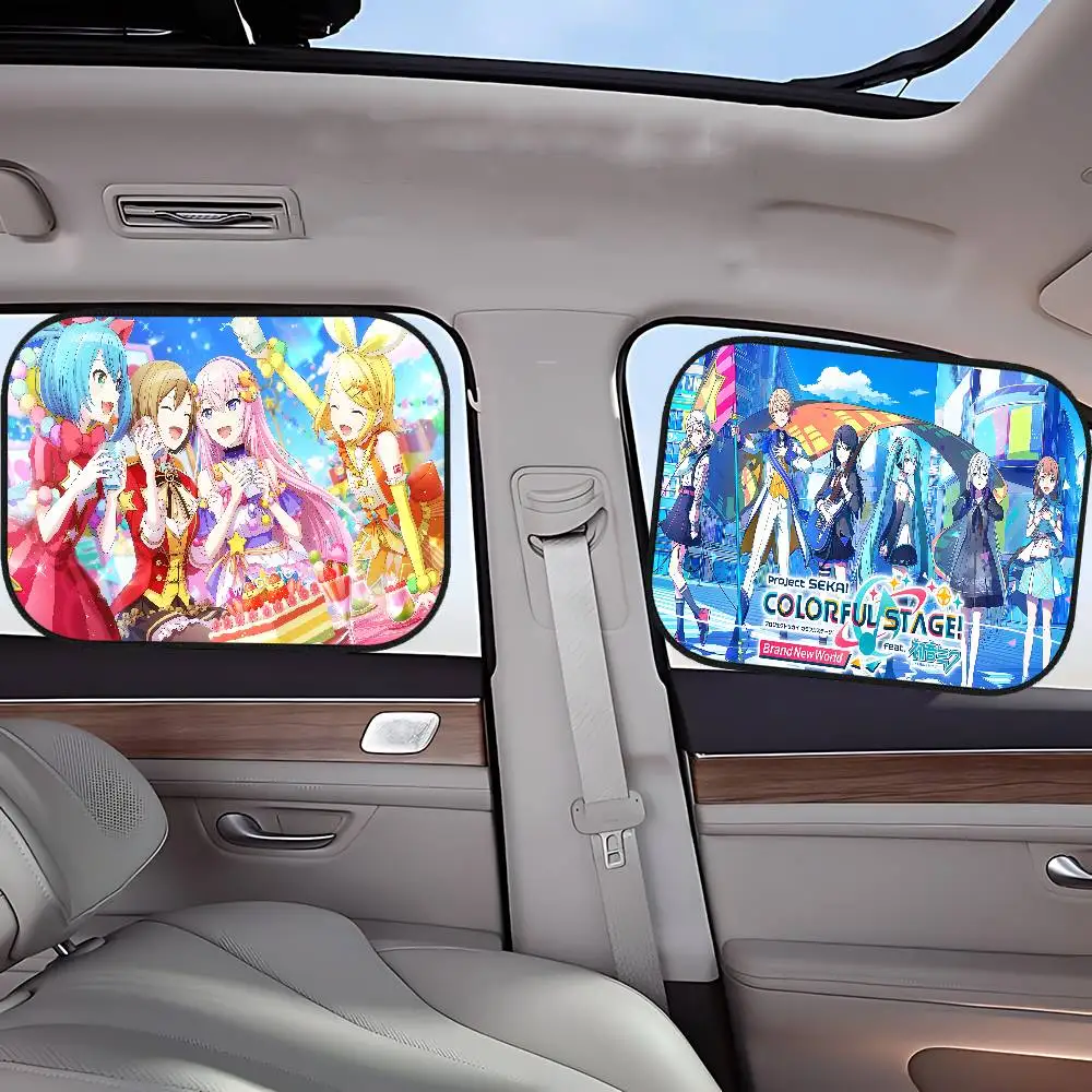 

P-Project аниме SekaiS 1 шт. автомобильный солнцезащитный козырек боковое окно ветровое стекло мультфильм для детей и взрослых адсорбционный солнцезащитный козырек солнцезащитный козырек
