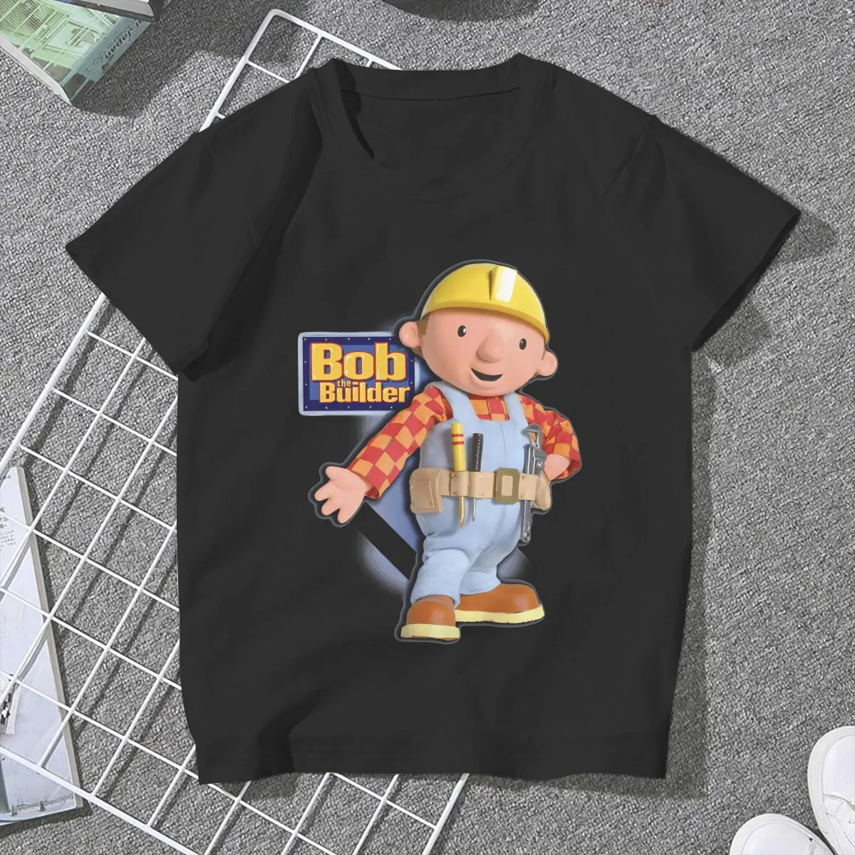 Shadow Women Clothing Bob The Builder Graphic Female Tshirts Vintage Grunge Loose Tops Tee Kawaii Girls Streetwear