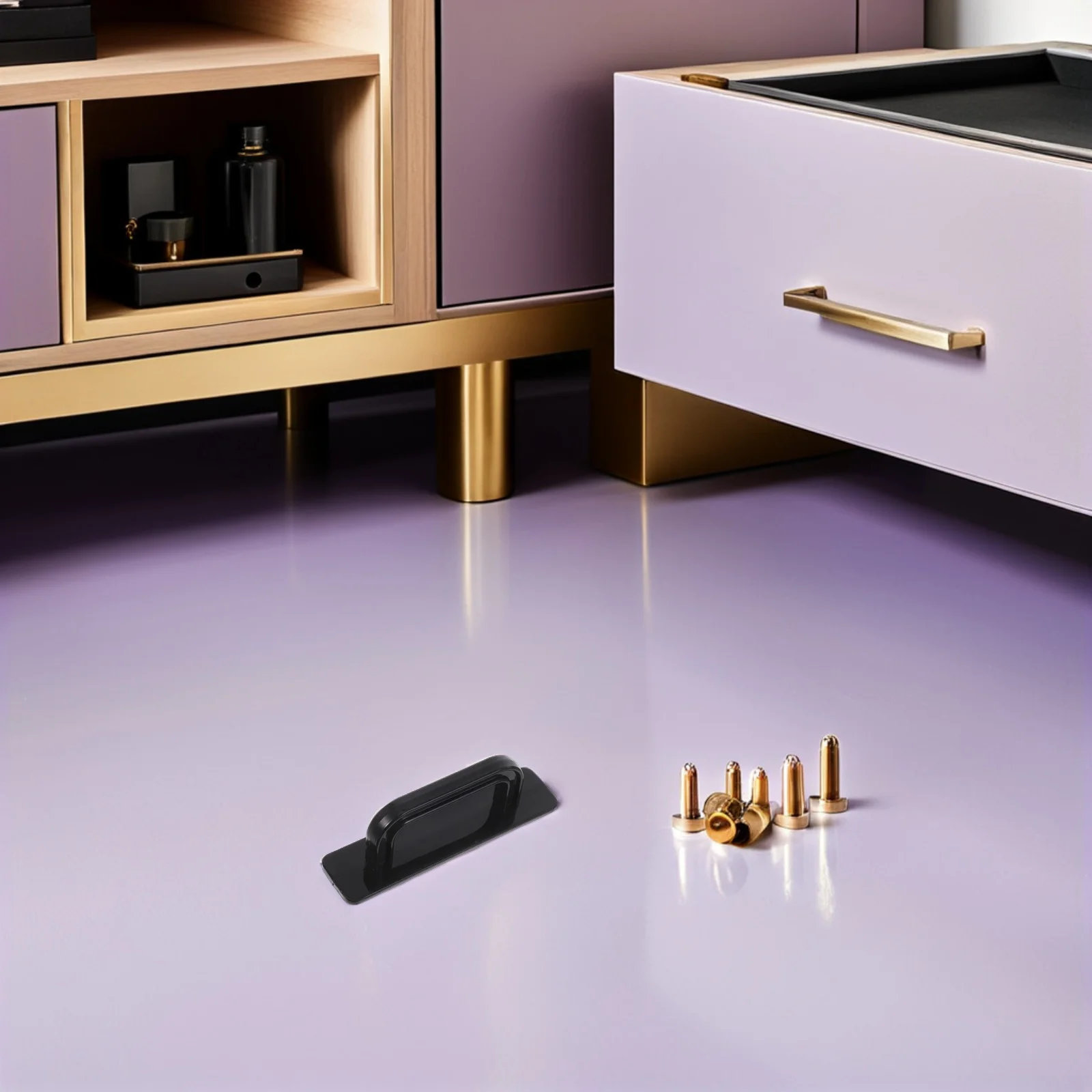 

5Pairs Self Adhesive Cupboard Handles Peel and Stick Pulls for Cabinet Drawer Glass Door No Drill Strong Adhesion