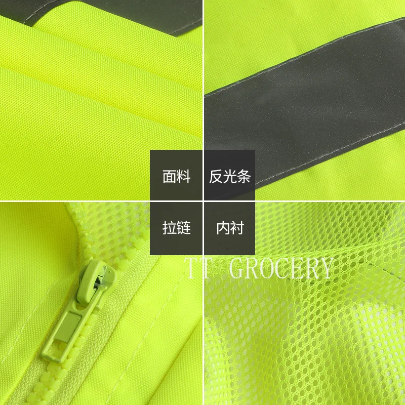 Reflective Rainwear Set High-Vis Waterproof Windproof Safety-Enhanced for Traffic Work Moto/E-Bike Riding  Outdoor Activities