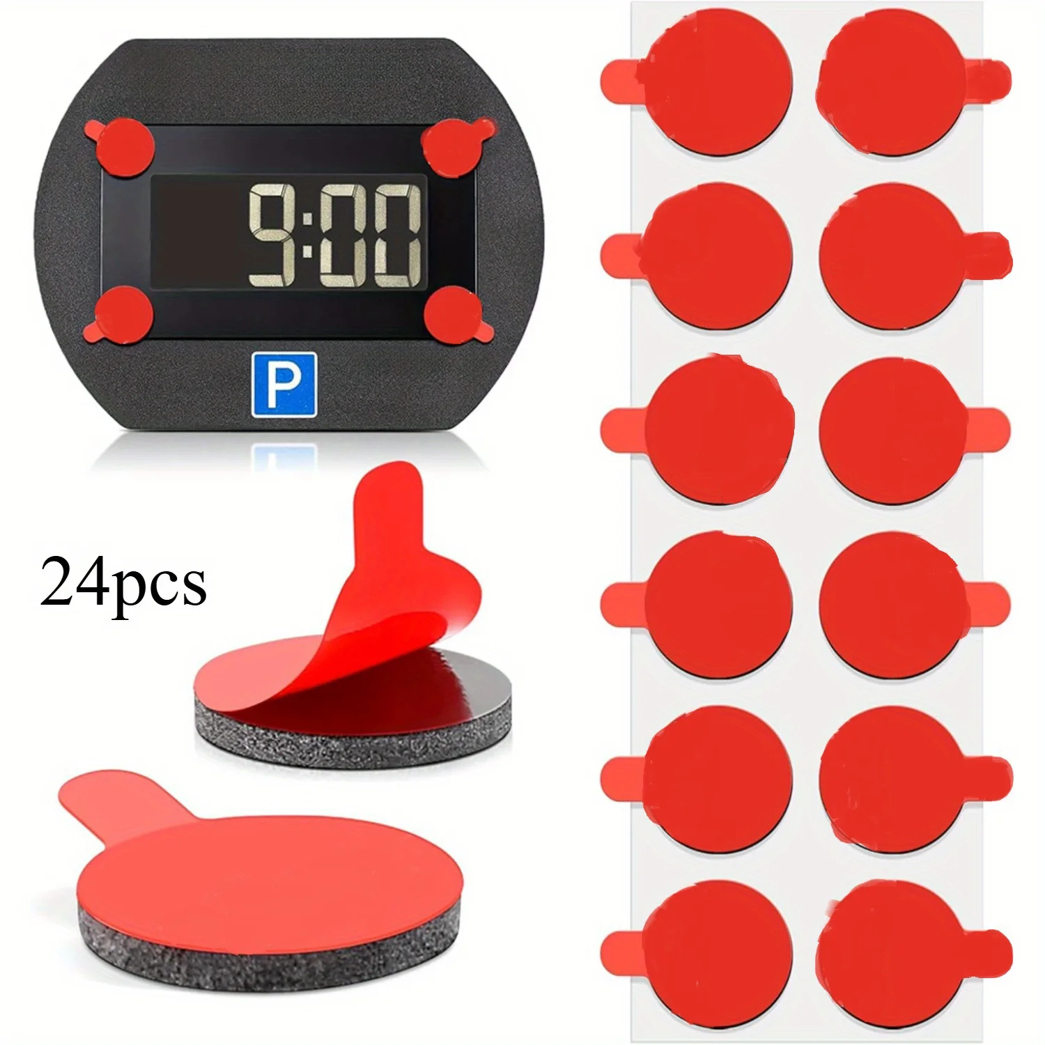 24pcs Double-Sided Non-Slip Parking Mats Car Parking Mat Set Replacement Lightweight and Durable Vehicle Parking Mats