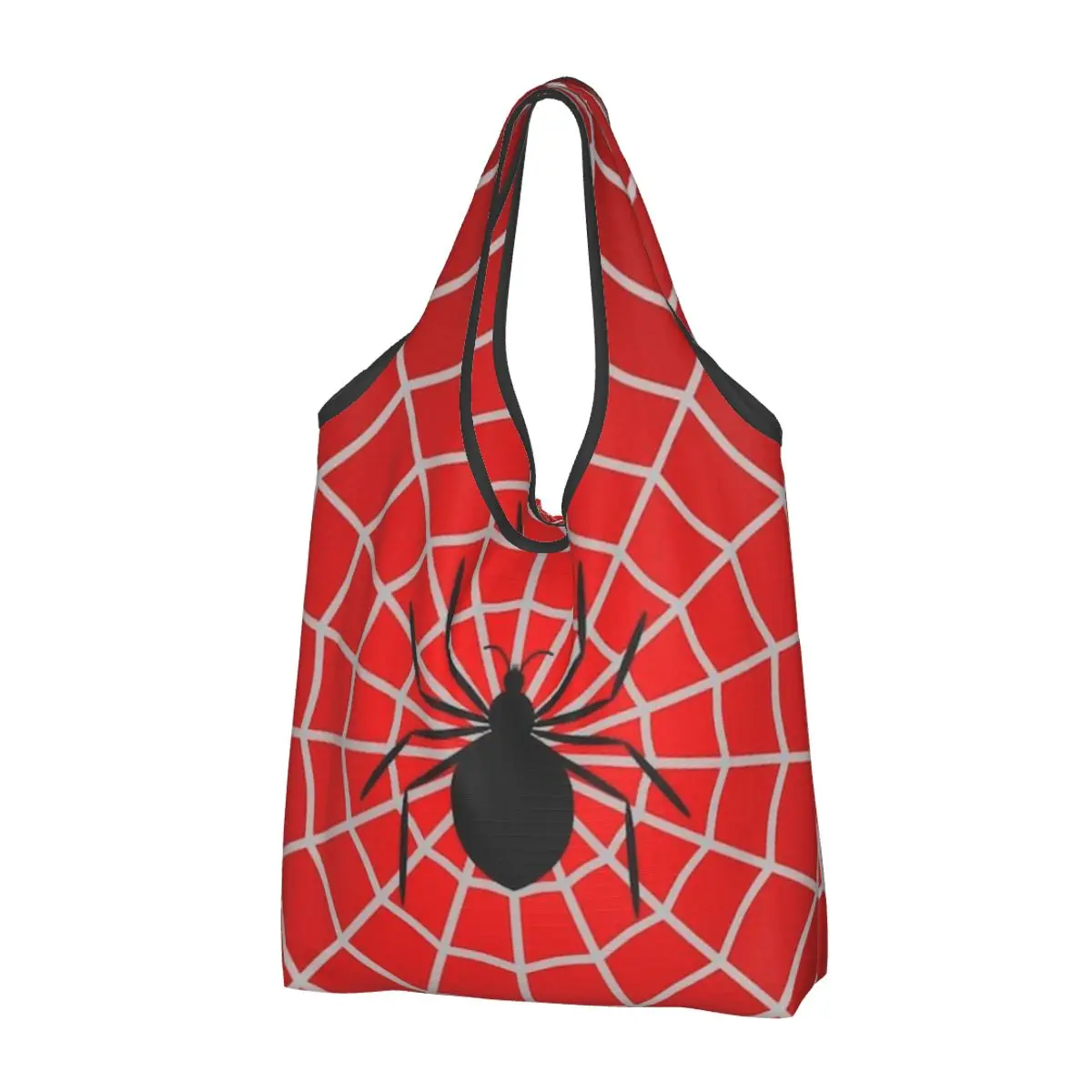 Cartoon Grocery Tote Shopping Bag Women Fashion Spider Web Cute Little Animal Shoulder Shopper Bag Big Capacity Handbags