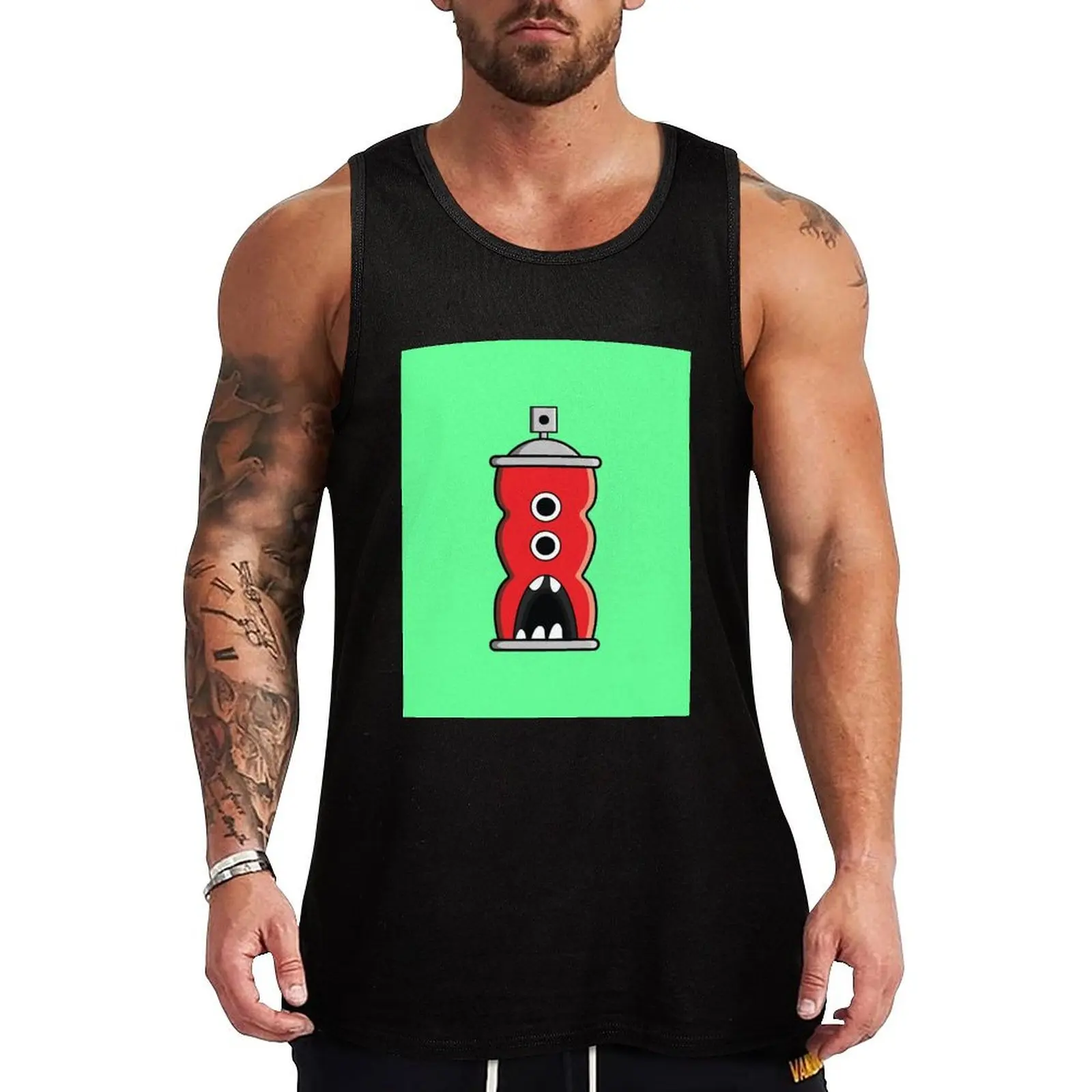 

Shocked Can Tank Top running shirt underwear men gym clothing anime gym