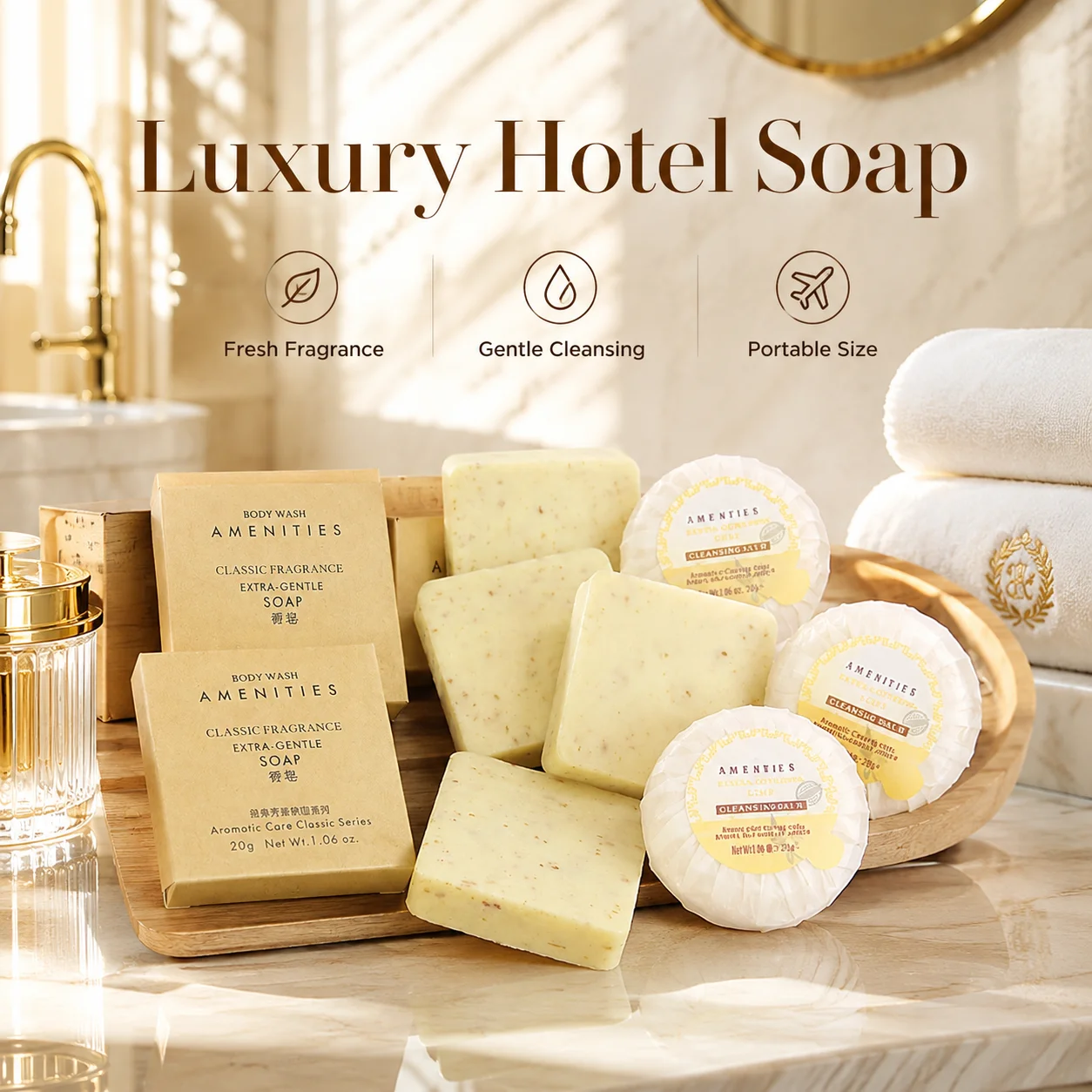 Disposable Hotel Amenity Bar Travel Size Hand Wash Bath Cleanser Portable Guest Room Hospitality Supplies