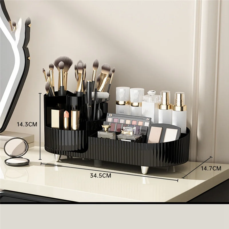 منظم مكياج دوار من ABWR لمنظم مستحضرات التجميل لتخزين حامل فرشاة المكياج ومنظمات العناية بالبشرة